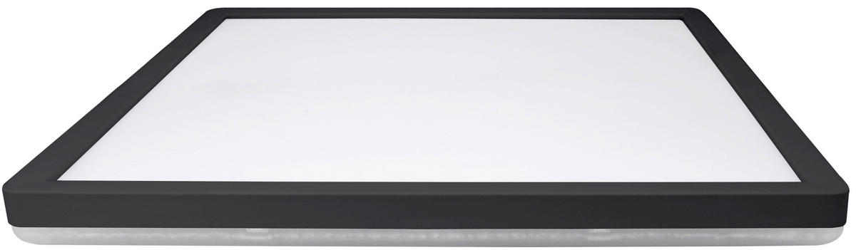 LED-DECKENLEUCHTE TWICE up&down 42/42/2,9 cm  - Schwarz, Design, Kunststoff (42/42/2,9cm)