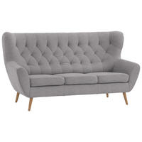 3-SITZER-SOFA in Mikrofaser Taupe  - Taupe, Design, Holz/Textil (187/101/95cm) - Stylife