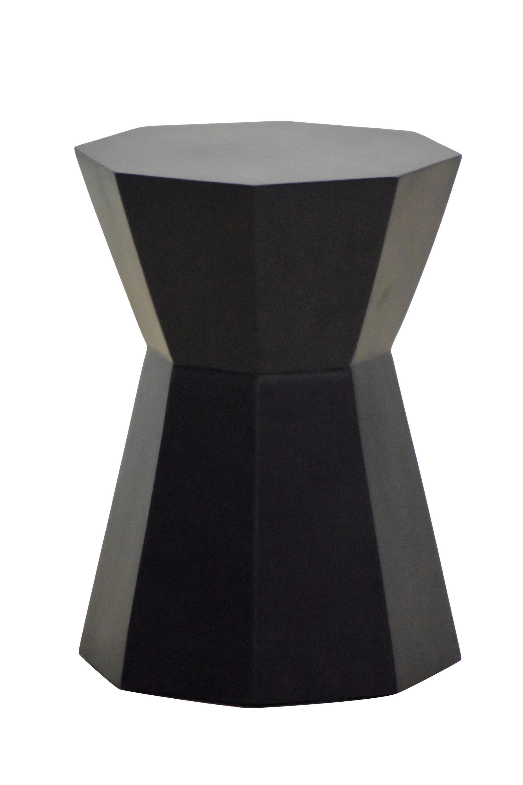 BEISTELLTISCH 35/35/50 cm Mangoholz vollmassiv Schwarz sechseckig  - Schwarz, Design, Holz (35/35/50cm) - Livetastic