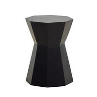 BEISTELLTISCH 35/35/50 cm Mangoholz vollmassiv Schwarz sechseckig  - Schwarz, Design, Holz (35/35/50cm) - Livetastic