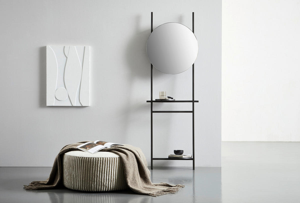 STANDSPIEGEL 60/180/27 cm, Anthrazit  - Anthrazit, Trend, Glas/Metall (60/180/27cm) - Livetastic