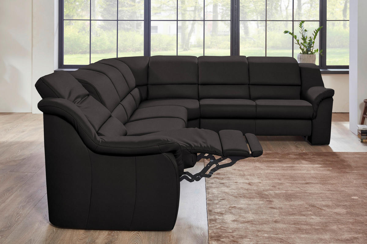 ECKSOFA  in Echtleder Dunkelbraun  324/260 cm  - Chromfarben/Dunkelbraun, KONVENTIONELL, Leder/Kunststoff (324/260cm) - Cantus
