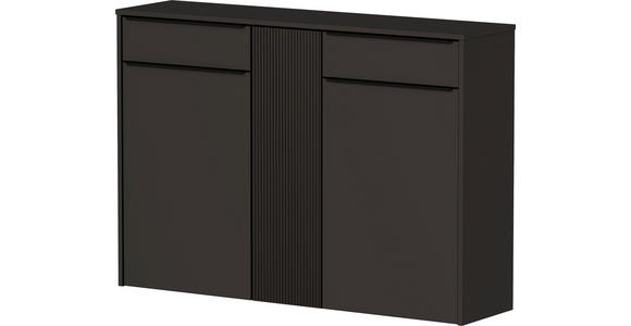 HÄNGESCHUHSCHRANK Anthrazit, Schwarz - Anthrazit/Schwarz, Design, Glas/Holzwerkstoff (137/95/34cm) - Dieter Knoll