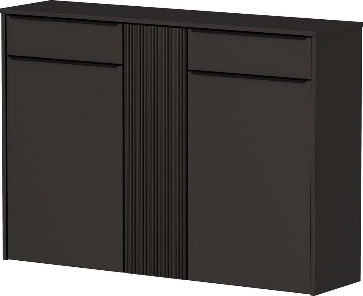 HÄNGESCHUHSCHRANK  in 137/95/34 cm  - Anthrazit/Schwarz, Design, Glas/Holzwerkstoff (137/95/34cm) - Dieter Knoll