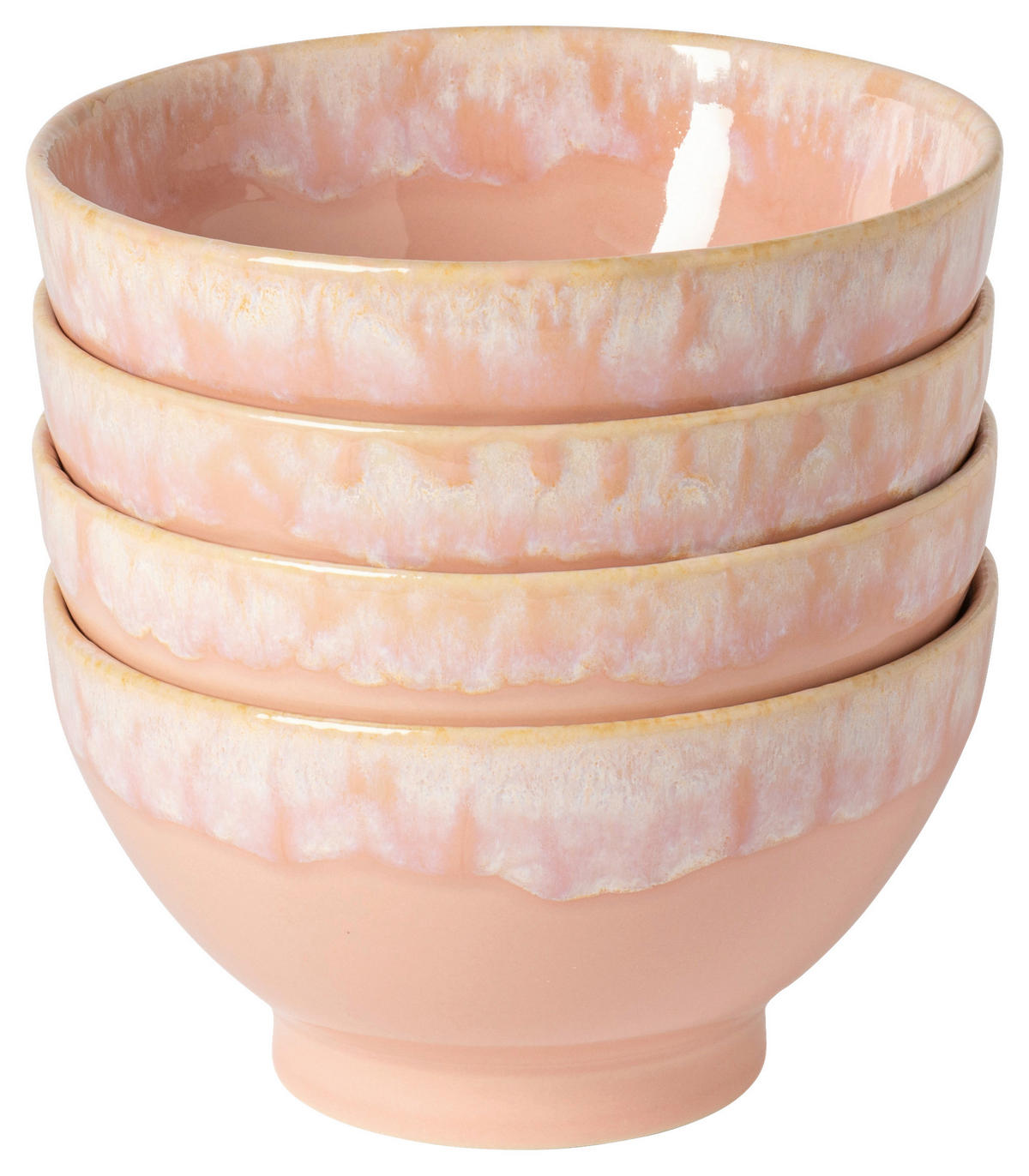 SCHÜSSELSET GRESPRESSO 4-teilig  - Altrosa, Basics, Keramik (15/8cm) - Costa Nova