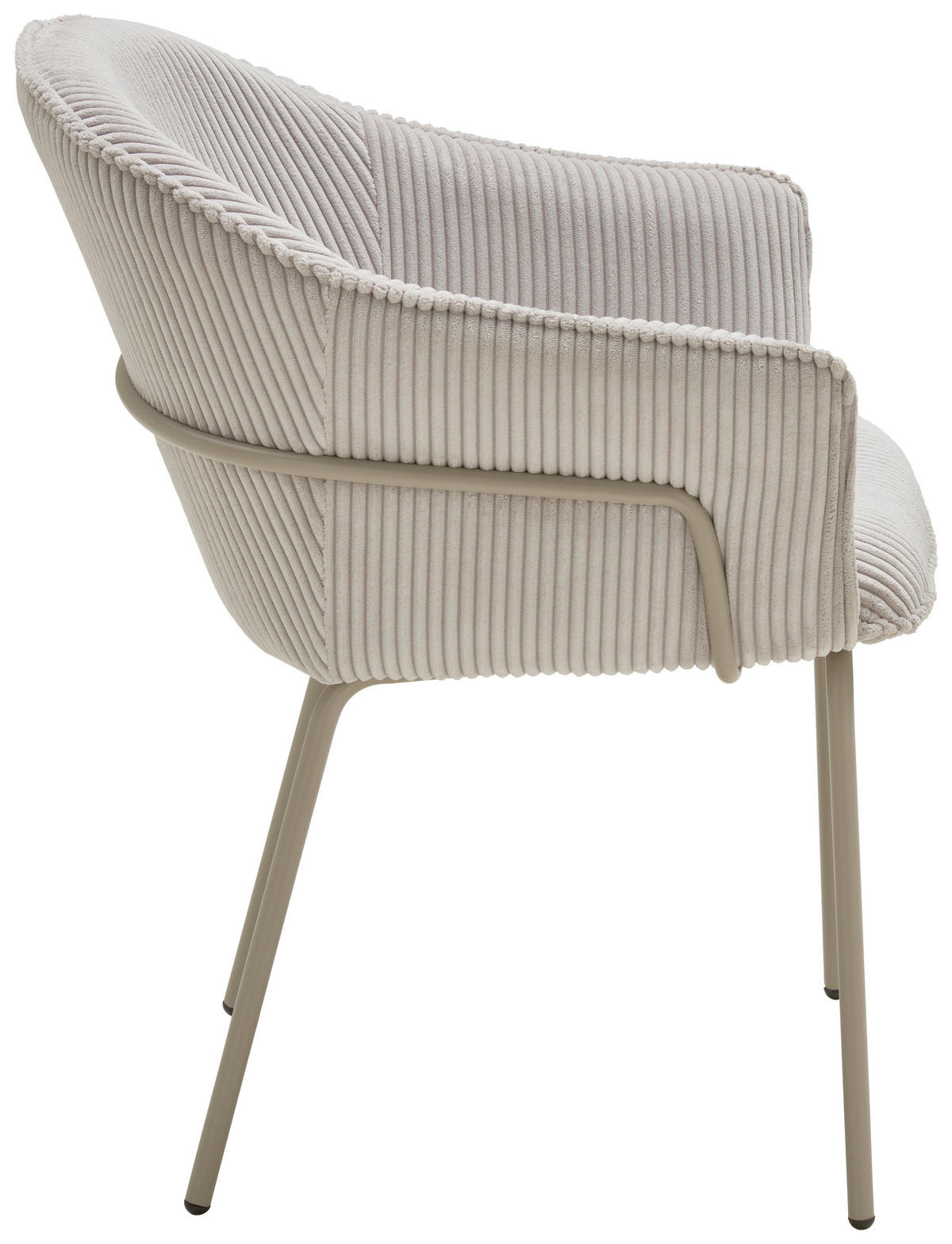 ARMLEHNSTUHL  in Eisen Cord  - Hellgrau, MODERN, Holz/Textil (66/82/66cm) - Livetastic