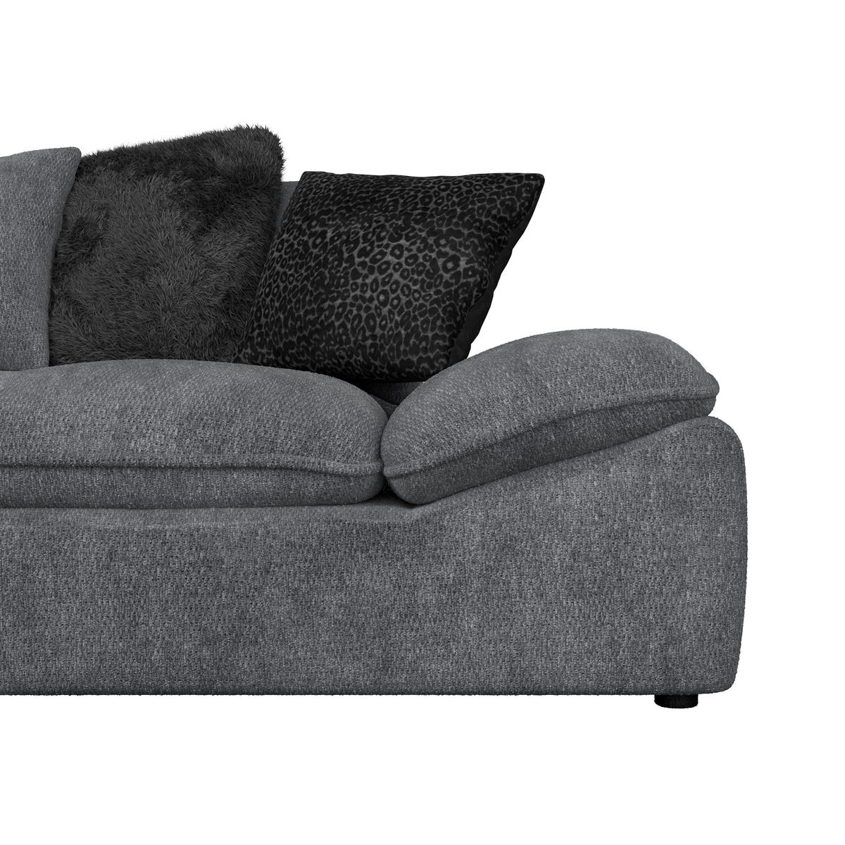 ECKSOFA Anthrazit  - Anthrazit/Schwarz, Trend, Textil (278/278cm) - MID.YOU