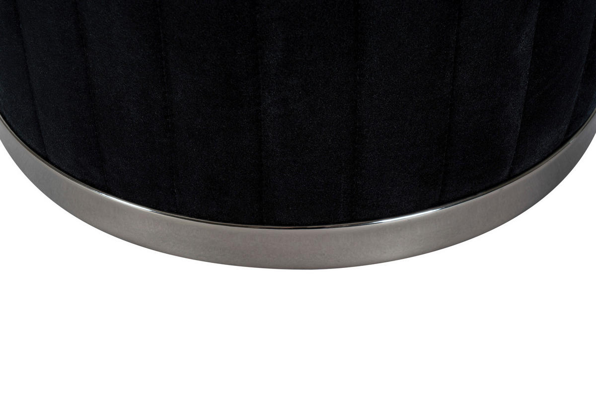 TABURET, textil, 43/46/43 cm - černá/barvy grafitu, Design, kov/textil (43/46/43cm) - MID.YOU