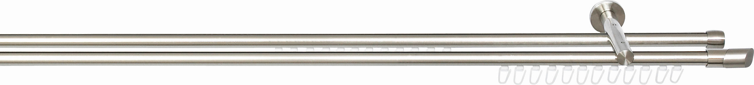 RUNDSTANGENGARNITUR 160 cm  - Edelstahlfarben, Basics, Metall (160cm) - Homeware