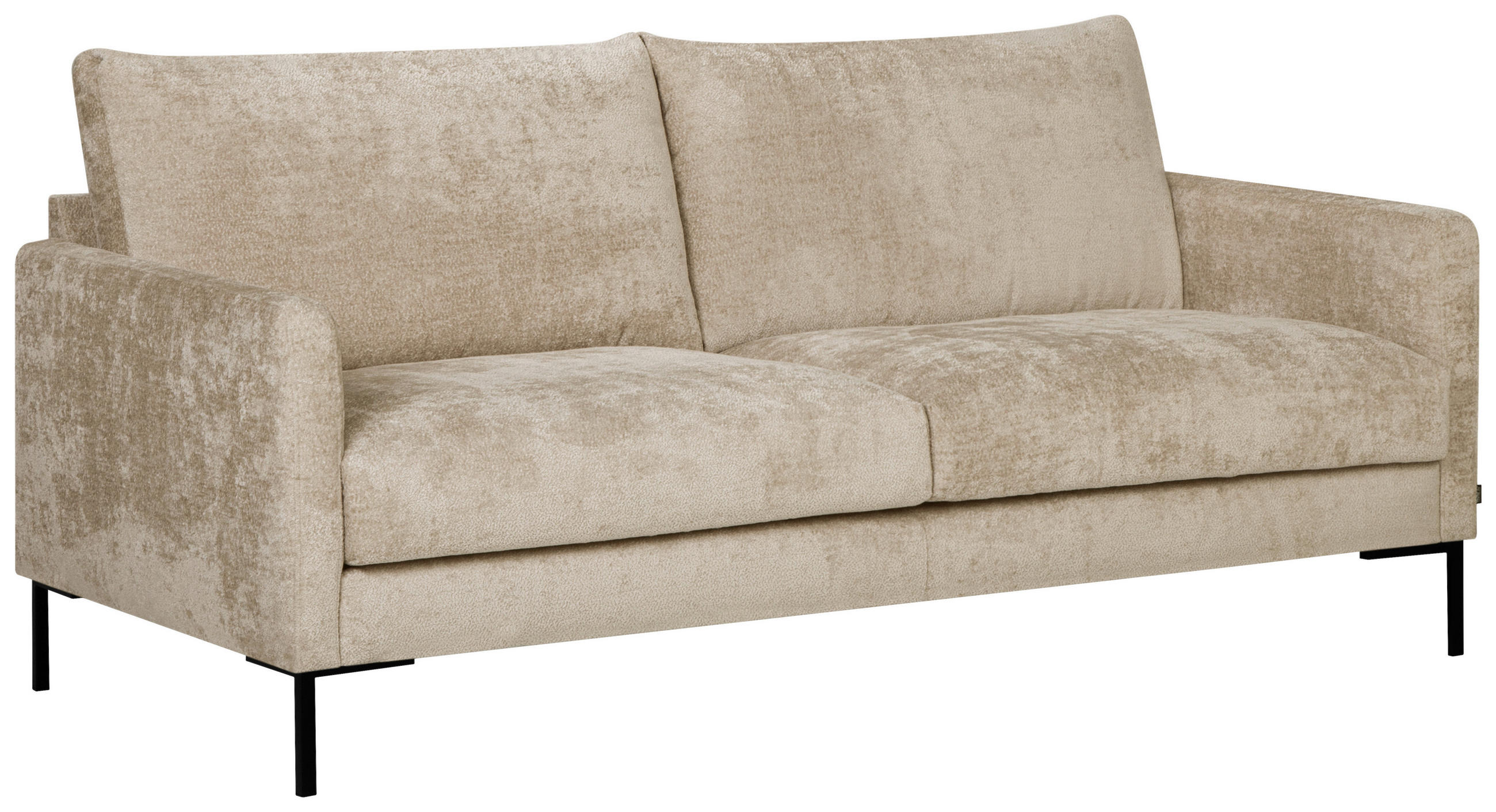 2,5-SITS SOFFA i vävt tyg beige  - beige/svart, Klassisk, metall/textil (176/78/87cm) - Hom`in