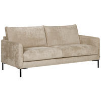 2,5-SITS SOFFA i vävt tyg beige  - beige/svart, Klassisk, metall/textil (176/78/87cm) - Hom`in