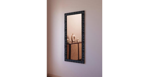 WANDSPIEGEL 72/172/3 cm in rechteckig - Schwarz Hochglanz, Design, Glas/Holz (72/172/3cm) - Xora