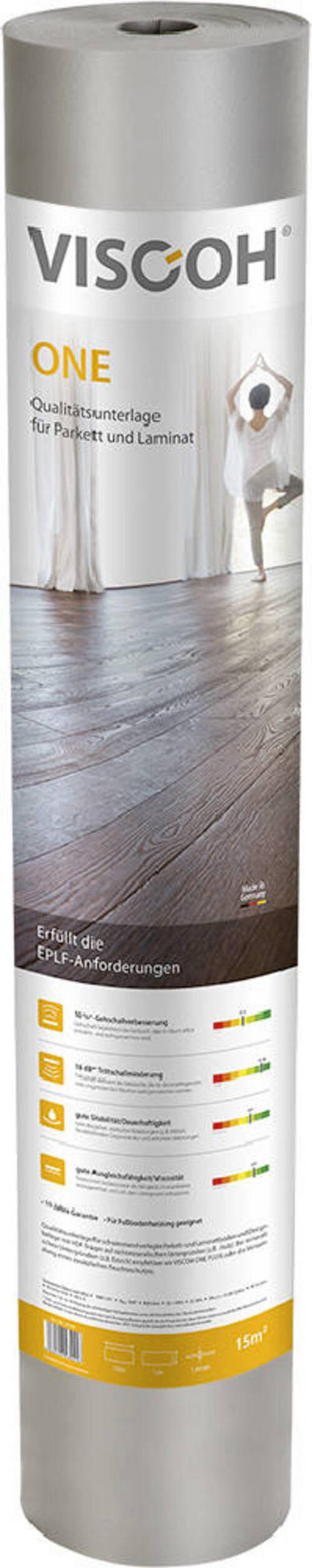 DÄMMUNTERLAGE für Laminat  per m² - Hellgrau, Basics, Kunststoff (100/1500/0,16cm) - Viscoh