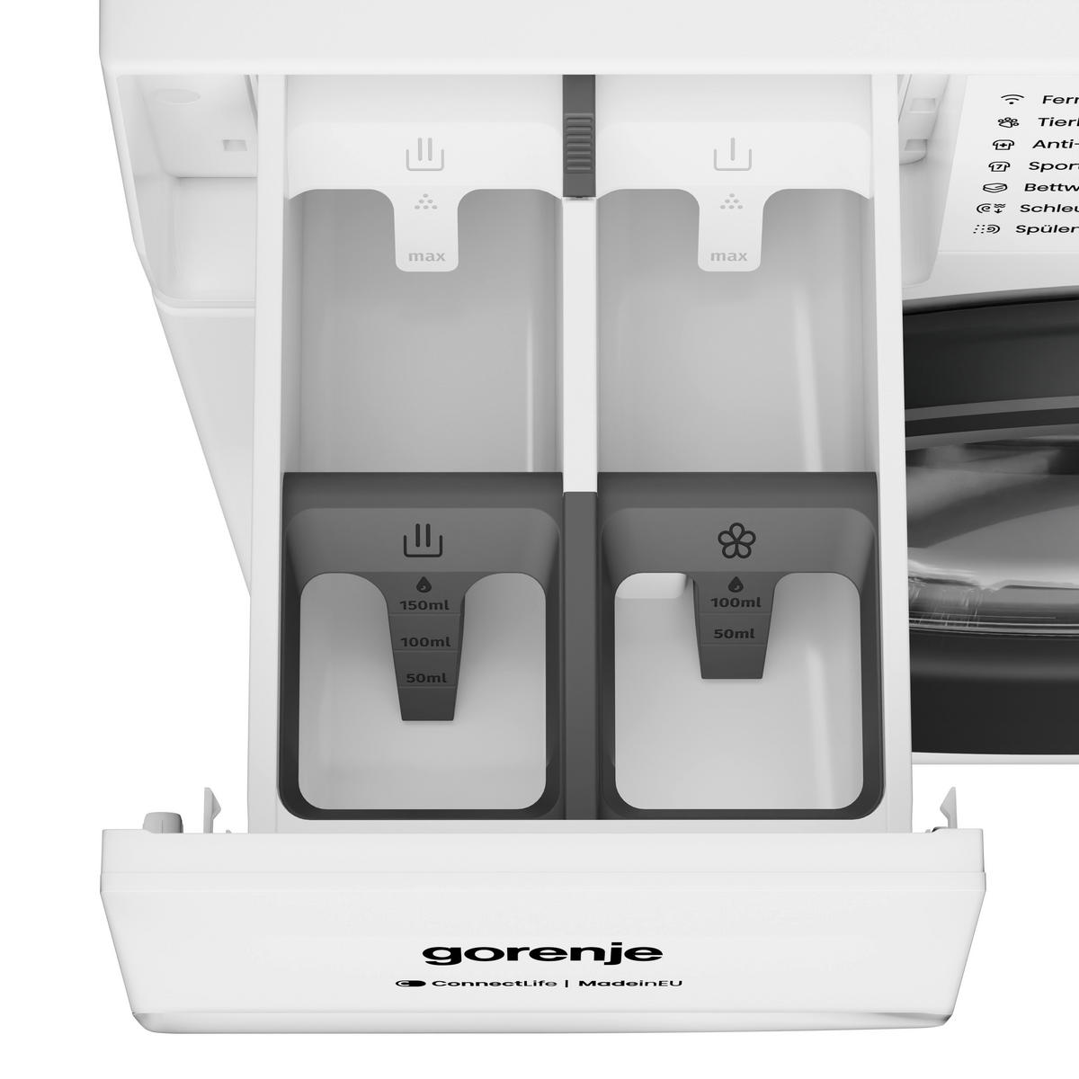 WASCHMASCHINE WG494A1P1   - Schwarz/Weiß, Trend, Kunststoff/Metall (60/85/54cm) - Hisense