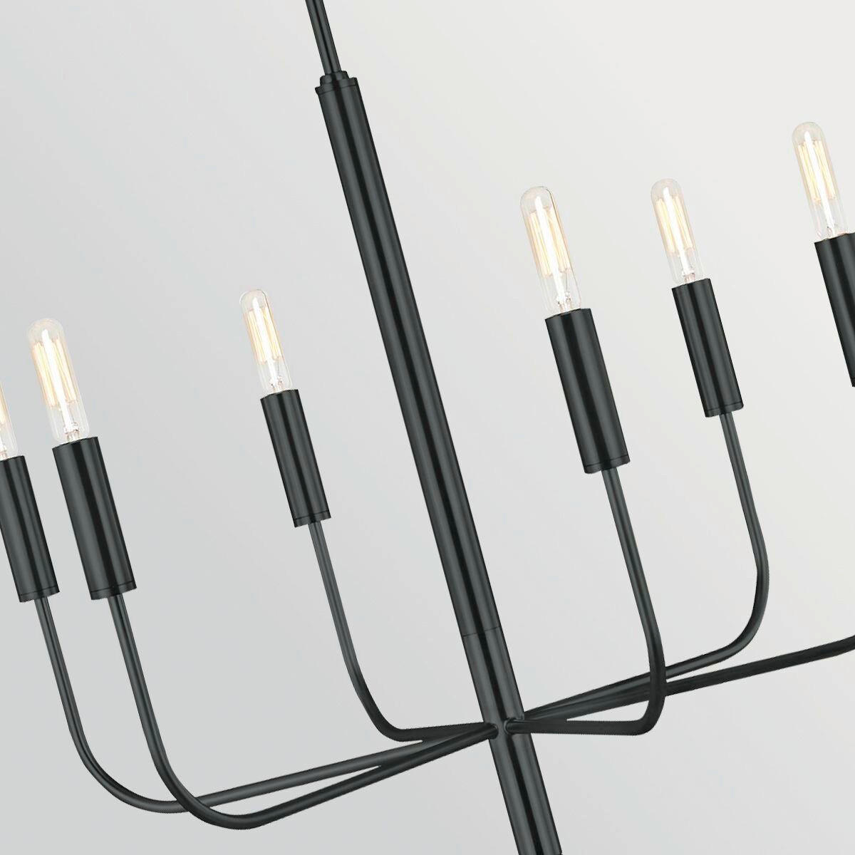 KRONLEUCHTER Generation Lighting (Feiss) 53,1/61 cm  - Schwarz, Design, Textil/Metall (53,1/61cm) - Elstead Lighting