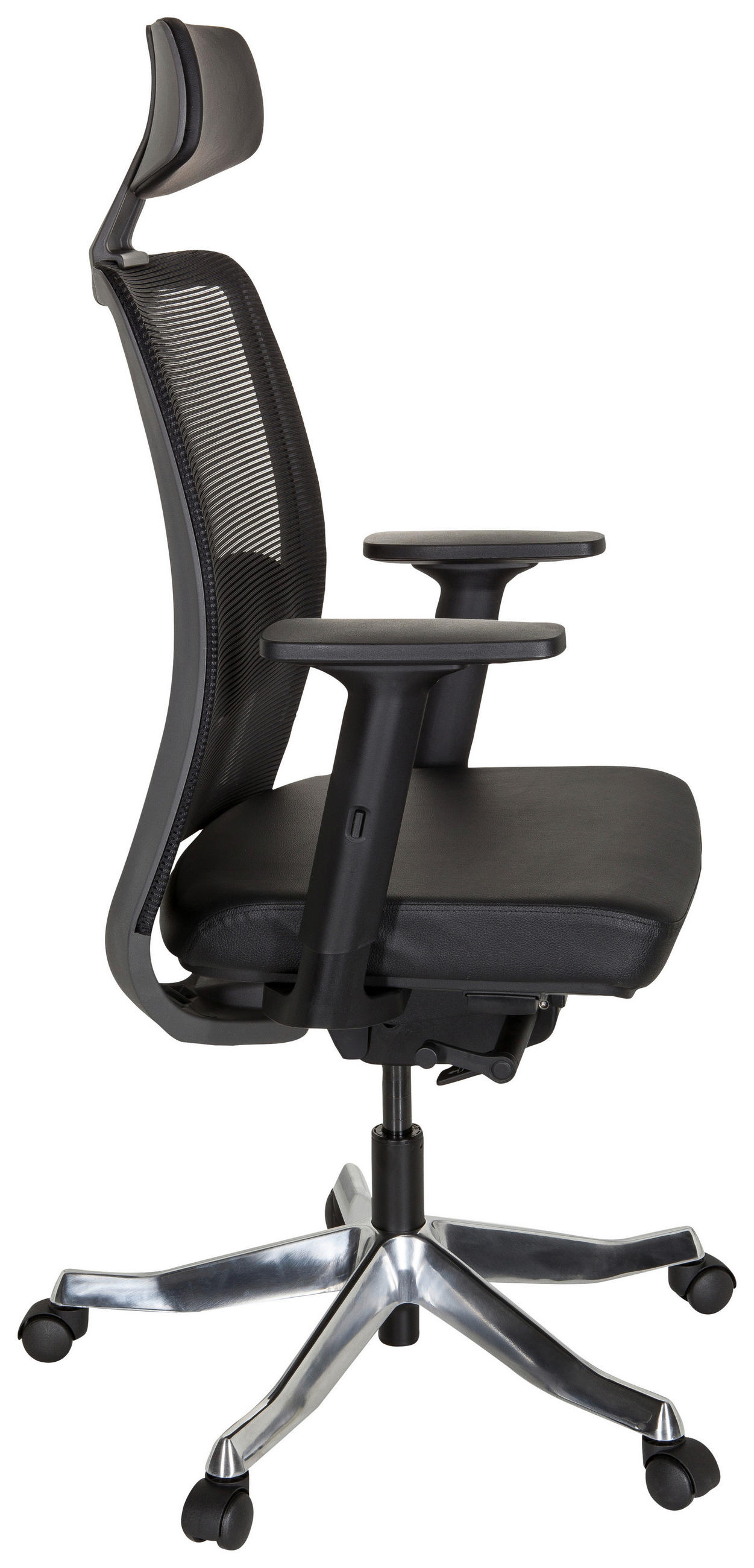 SNURRSTOL  i nätklädsel svart  - svart, Modern, metall/läder (68/138/60cm) - MID.YOU