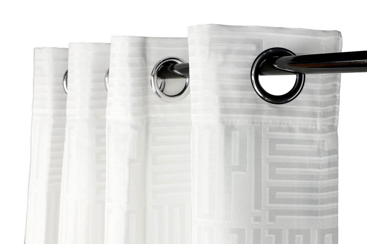 ÖSENSCHAL FINE BARS blickdicht 140/250 cm   - Creme/Naturfarben, Basics, Textil (140/250cm) - Joop!