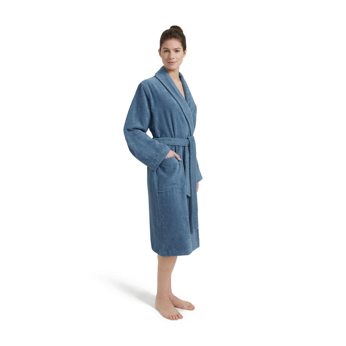 BADEMANTEL S Unisex  - Blau, Basics, Textil (Snull) - Moeve