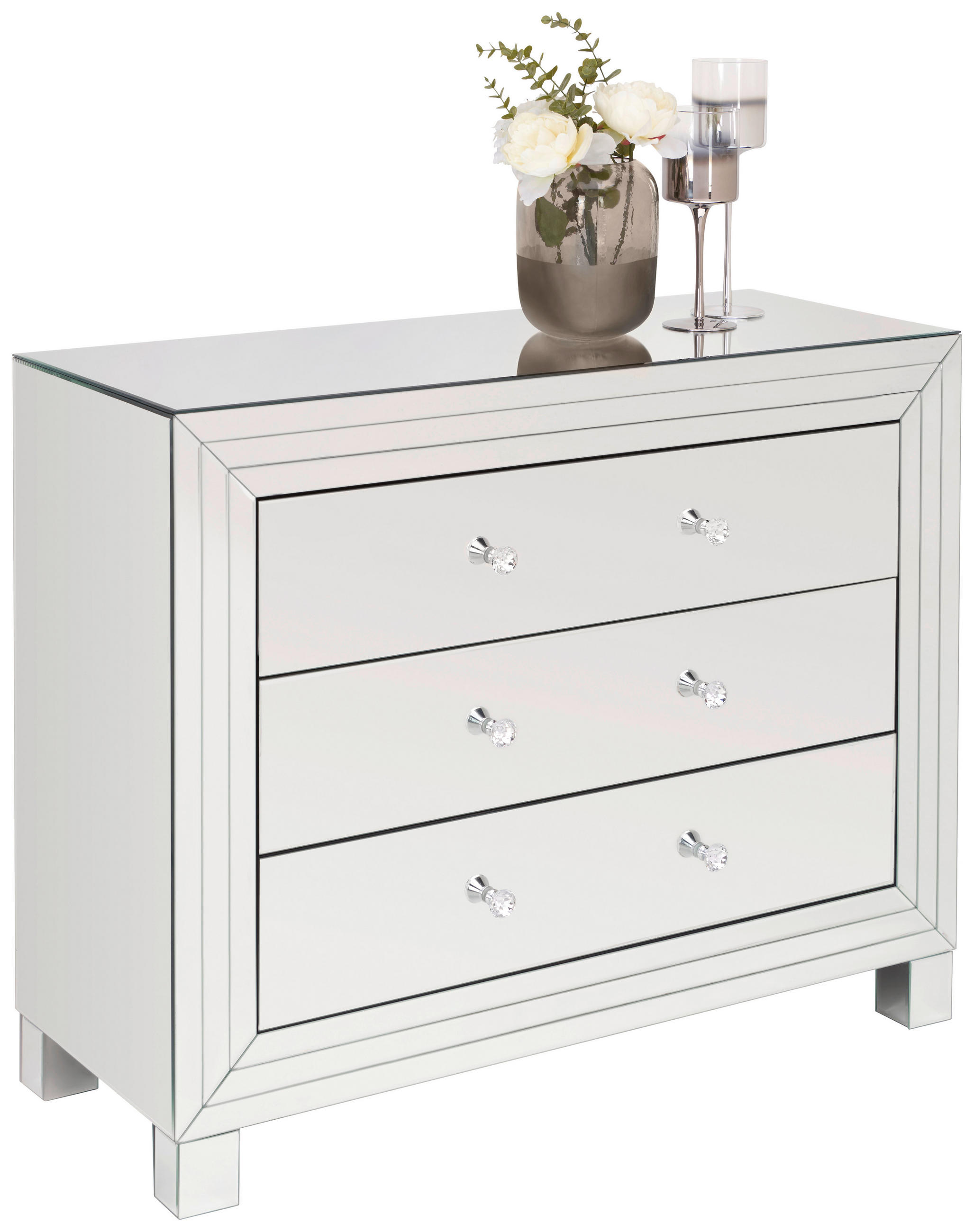 KOMMODE 100/40/80 cm  - Klar, Design, Glas/Kunststoff (100/40/80cm) - Xora