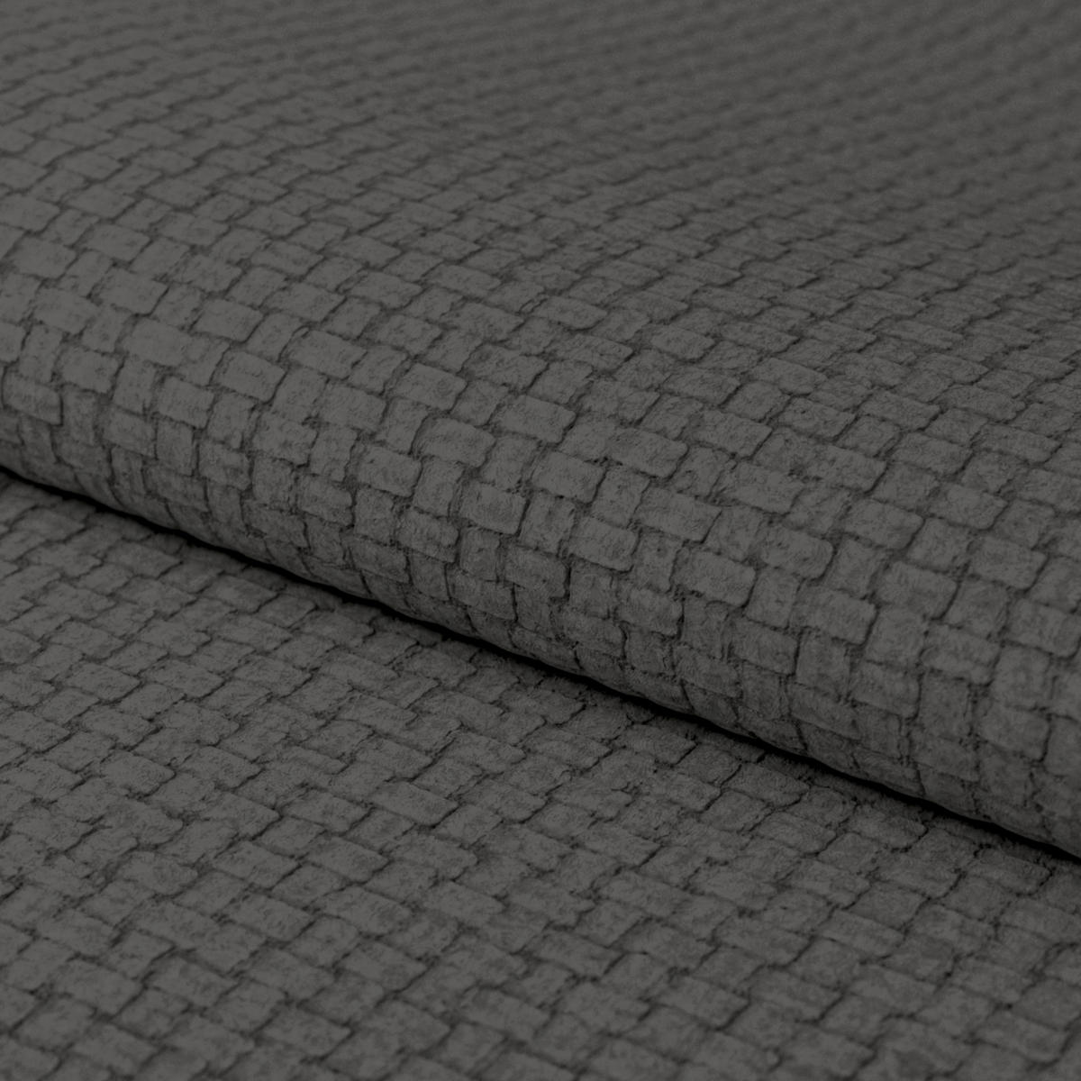 ECKSOFA Graphitfarben Chenille Rücken echt, Kopfteilverstellung  - Schwarz/Graphitfarben, KONVENTIONELL, Holz/Textil (203/286cm) - MID.YOU