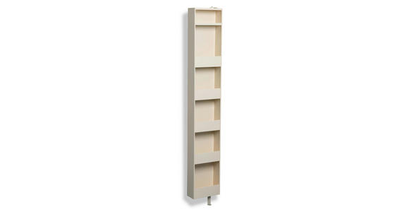 SCHUHSCHRANK  in 29/175/12 cm  - Creme, Design, Glas/Metall (29/175/12cm) - Xora