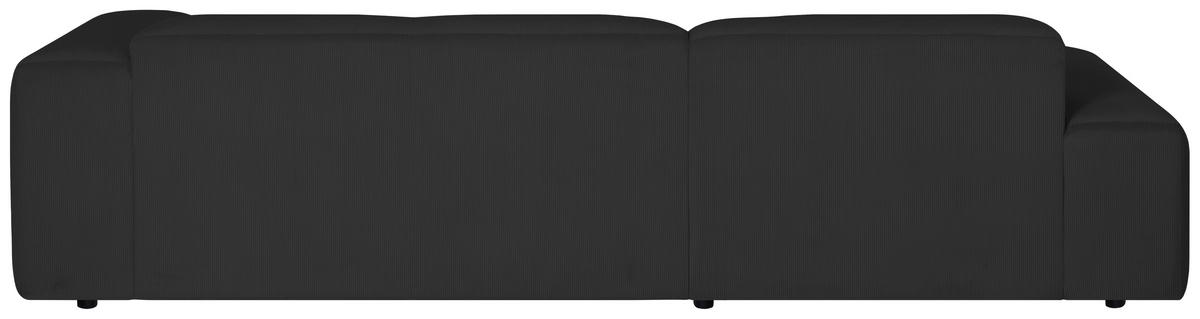 ECKSOFA HANNAH Schwarz Cord  - Schwarz, Design, Kunststoff/Textil (200/304cm) - MID.YOU