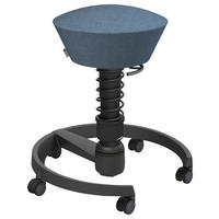 BÜROHOCKER   Blau, Schwarz  - Blau/Schwarz, Basics, Kunststoff/Textil (55/45,66/55cm) - Aeris