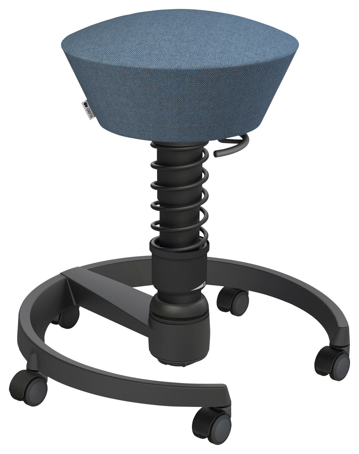 BÜROHOCKER   Blau, Schwarz  - Blau/Schwarz, Basics, Kunststoff/Textil (55/45,66/55cm) - Aeris