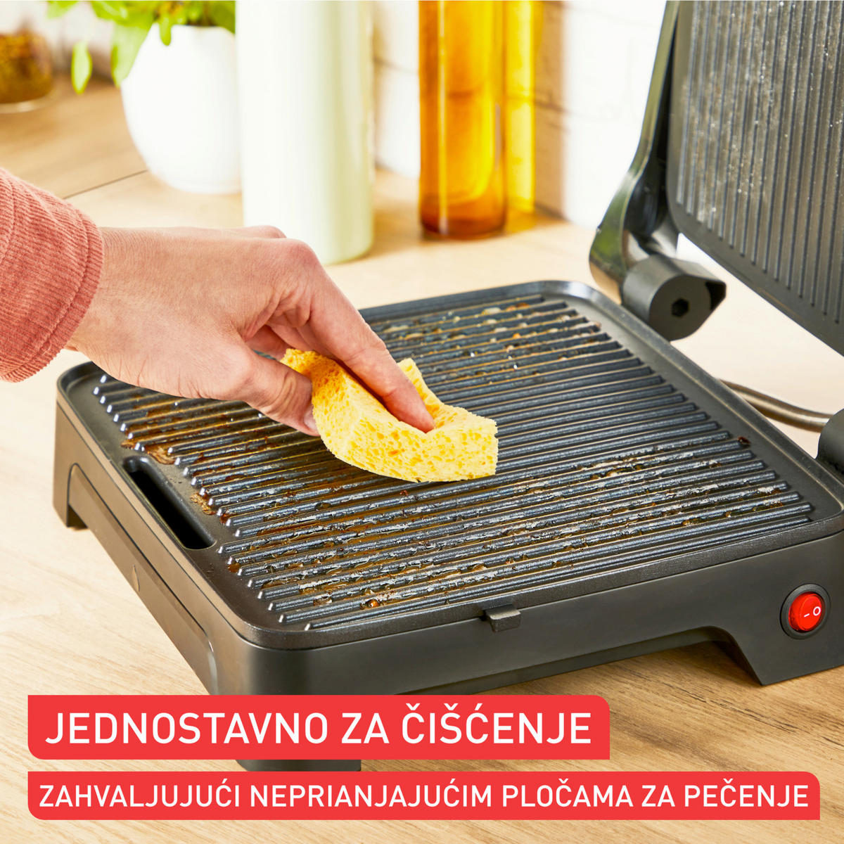 KONTAKTNI ŽAR  Tefal Inicio Adjust 2in1, Panini Maker & Grill - barve nerjavečega jekla, Basics, kovina (37.4/43.6/19cm) - Tefal
