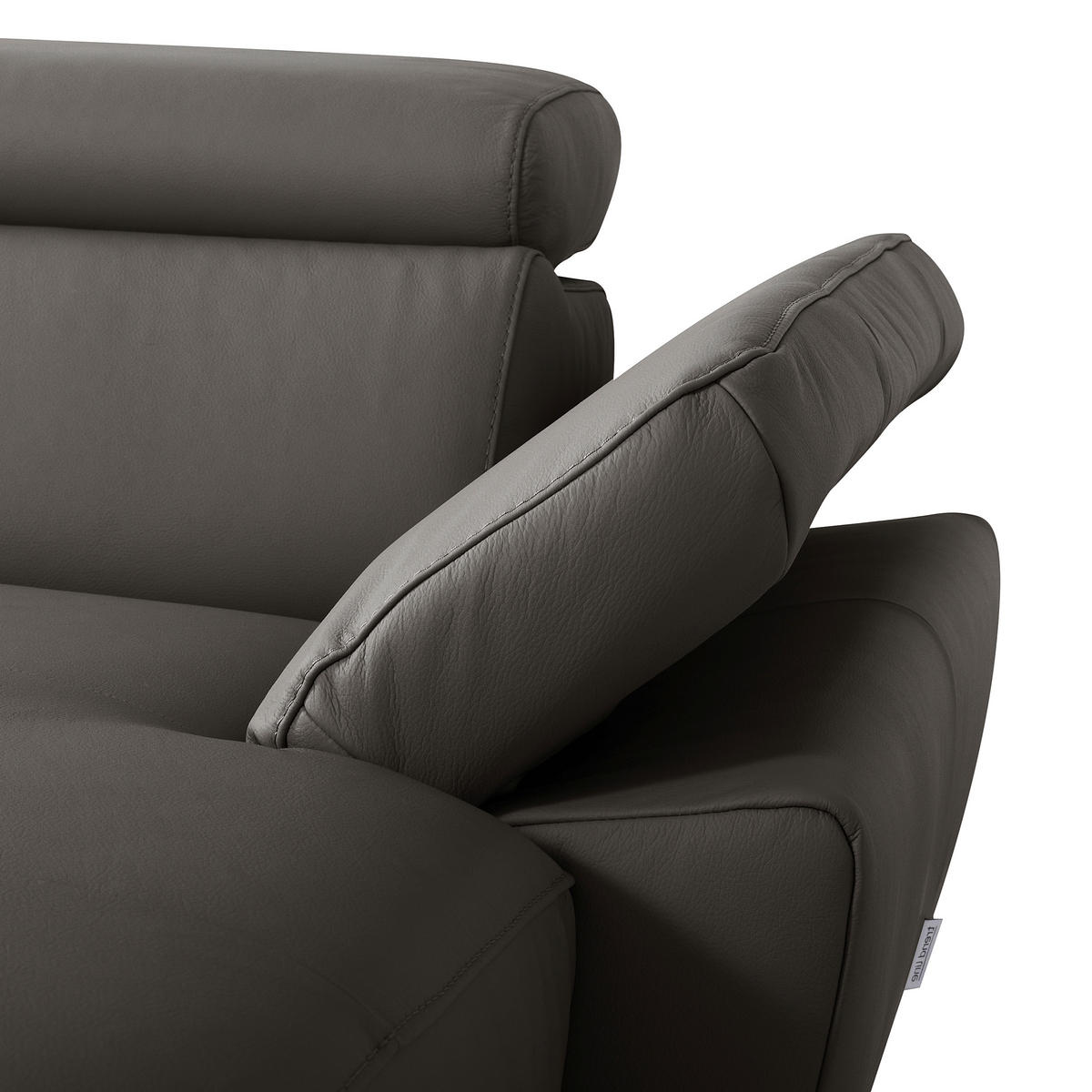 ECKSOFA  in Lederlook Echtleder Dunkelbraun  252/179 cm  - Dunkelbraun/Schwarz, Design, Leder/Textil (252/179cm) - Livetastic