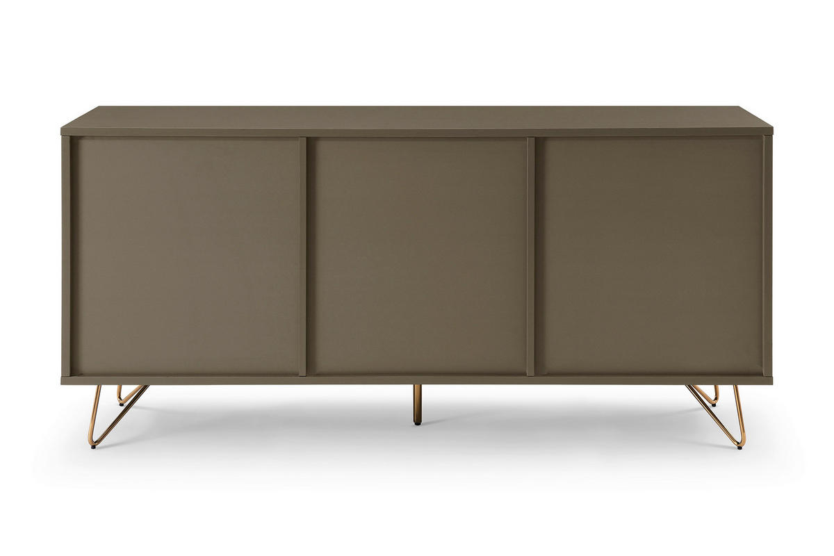 SIDEBOARD  in 150/70/40 cm  - Messingfarben/Grau, Design, Holzwerkstoff/Metall (150/70/40cm) - Livetastic