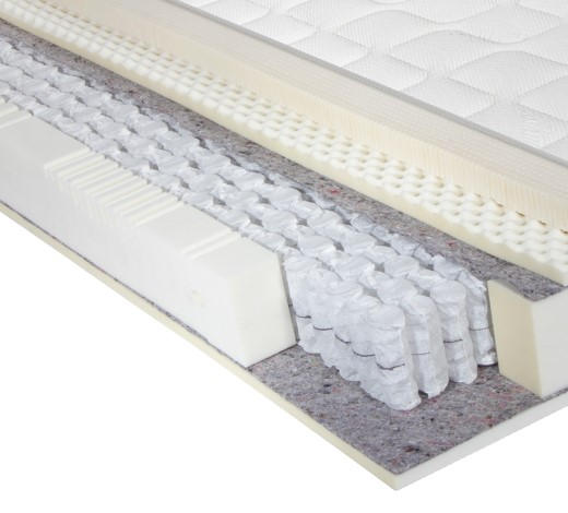 TASCHENFEDERKERNMATRATZE 160/200 cm Höhe ca. 28 cm  - Weiss, Basics, Textil (160/200cm) - Livetastic