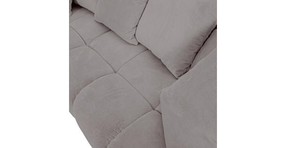 ECKSOFA  in Plüsch Grau  190/288 cm  - Dunkelbraun/Grau, KONVENTIONELL, Holz/Textil (190/288cm) - Carryhome