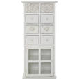 KOMMODE  in 50/120/35 cm  - Weiß, ROMANTIK / LANDHAUS, Glas/Holz (50/120/35cm) - Landscape