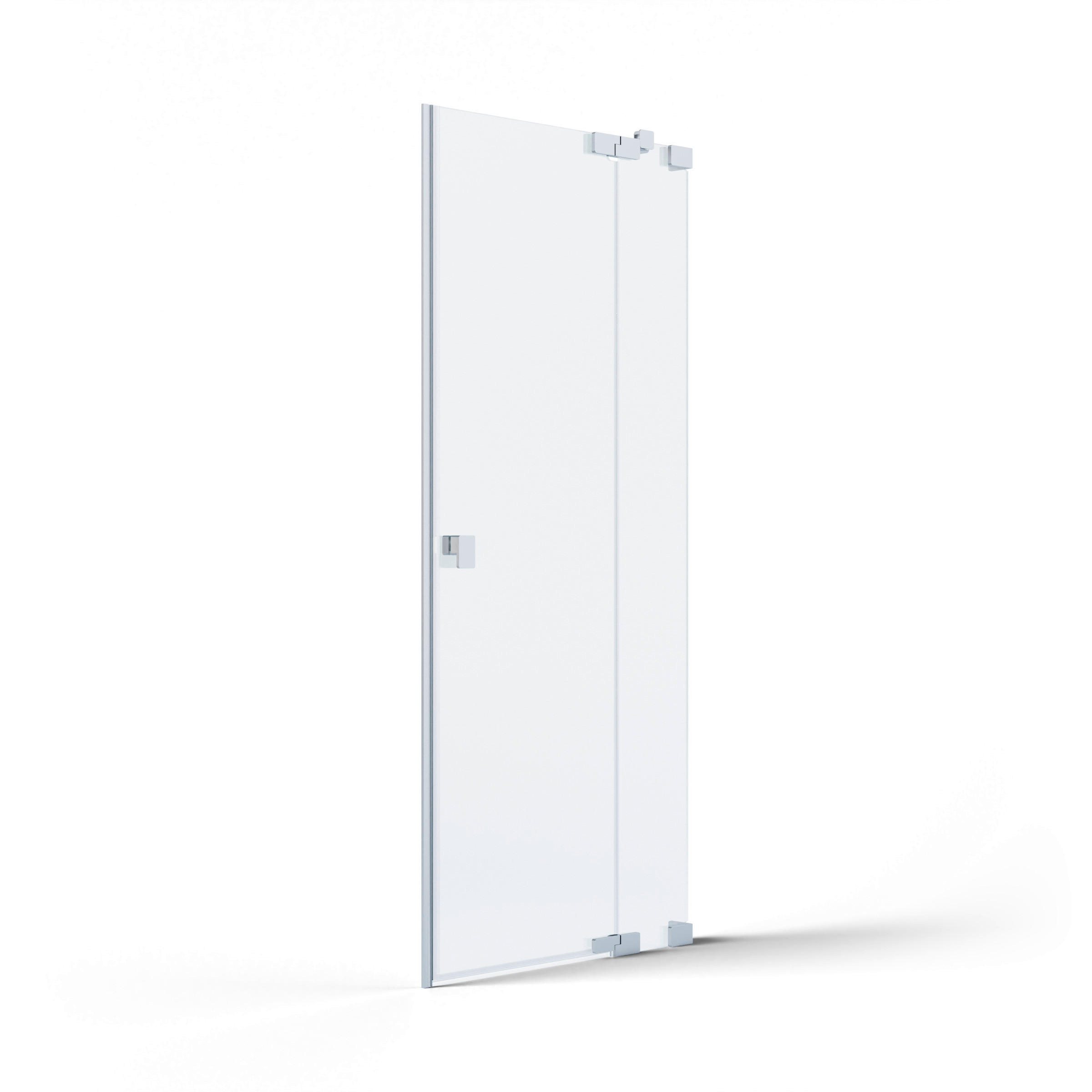DUSCHTÜR Silberfarben  100/200 cm  - Silberfarben, MODERN, Glas/Metall (100/200cm) - Schöner Wohnen