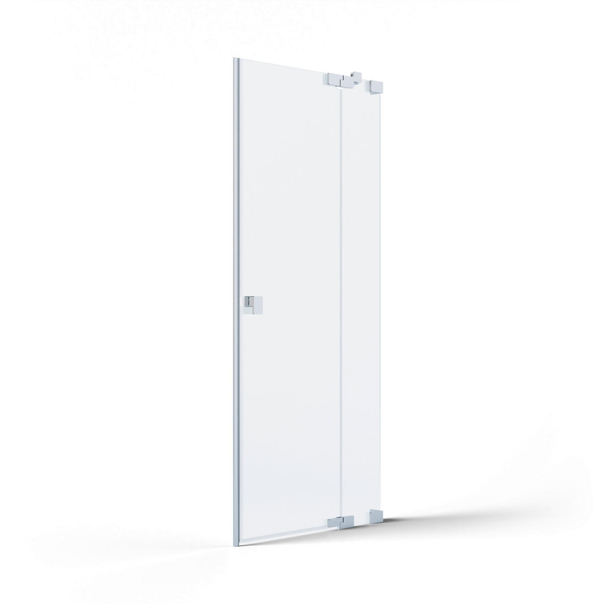 DUSCHTÜR Silberfarben  100/200 cm  - Silberfarben, MODERN, Glas/Metall (100/200cm) - Schöner Wohnen