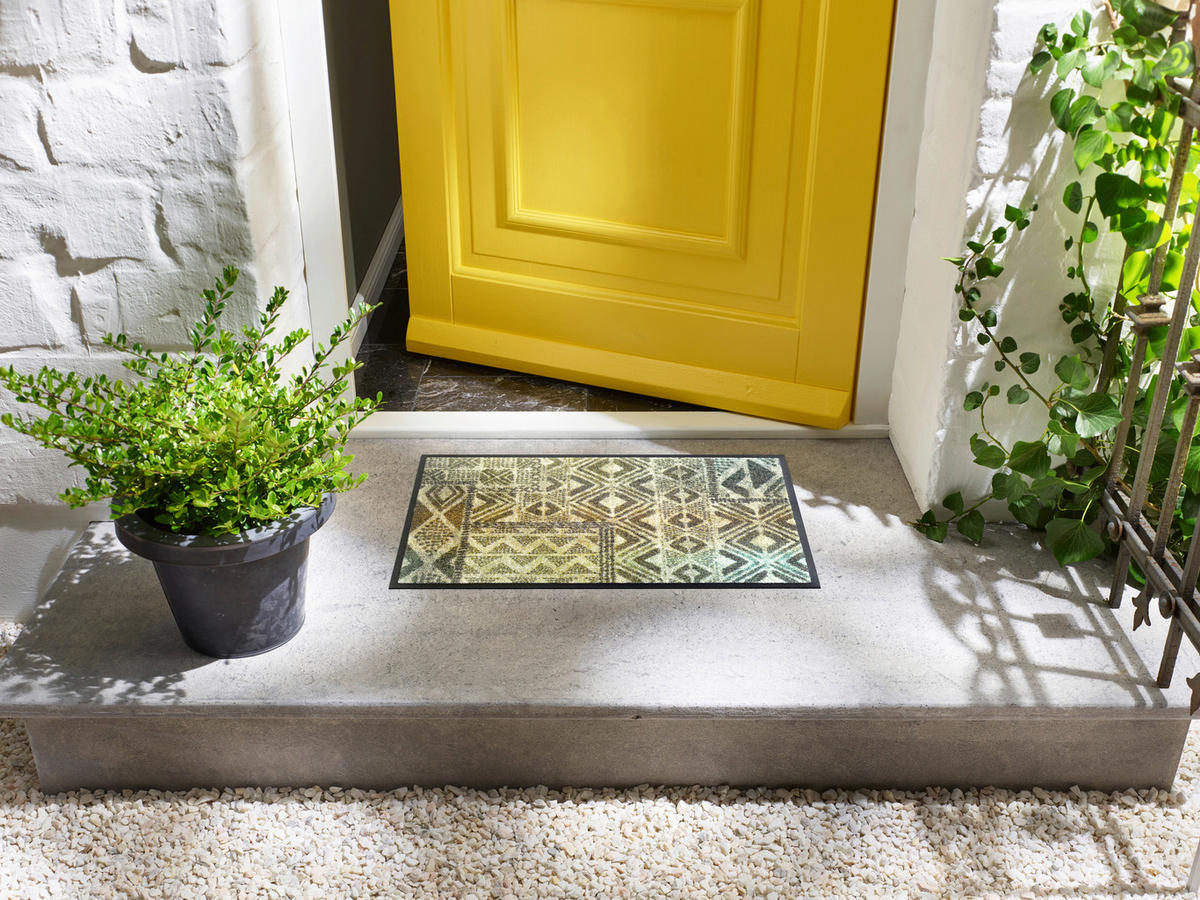 FUßMATTE 40/60 cm Aztec Nomad  - Beige, Design, Kunststoff/Textil (40/60cm) - wash+dry