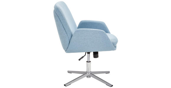 ARMLEHNSTUHL in Eisen Webstoff - Blau, KONVENTIONELL, Textil/Metall (60/77-84/66cm) - Novel