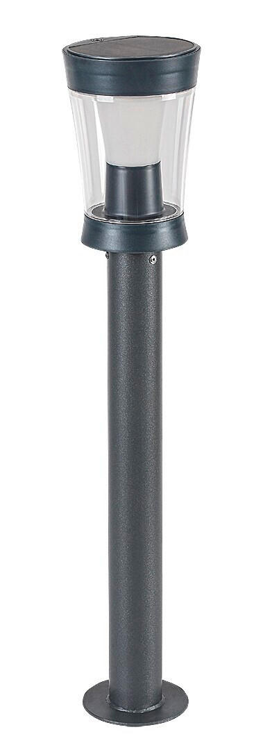 SOLARNA SVETILKA  Angers      12/63 cm       - siva/prozorno, Basics, umetna masa (12/63cm)