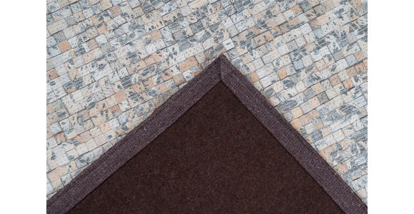 FLACHWEBETEPPICH 120/170 cm Silberfarben, Weiß  - Silberfarben/Weiß, Basics, Leder/Textil (120/170cm) - Novel