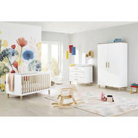 BABYZIMMER LUMI SET  - Eichefarben/Weiß, Design, Holzwerkstoff - Pinolino