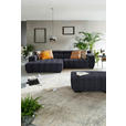 ECKSOFA in Webstoff Dunkelgrau  182/279 cm  - Dunkelgrau/Schwarz, KONVENTIONELL, Textil/Metall (182/279cm) - Hom`in