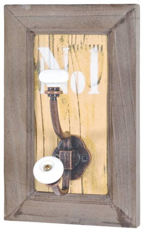 HAKENLEISTE  in Tanne Braun, Weiß  - Braun/Weiß, LIFESTYLE, Holz/Holzwerkstoff (13/21/10cm)
