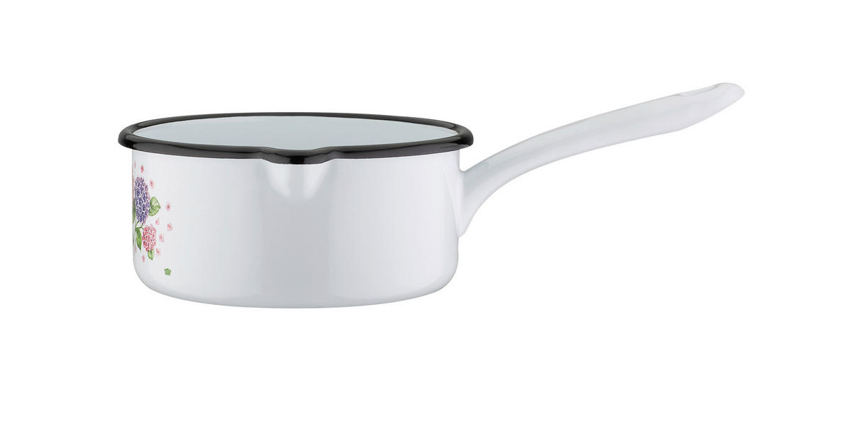 KOCHTOPFSET HORTENSIE 4-teilig  - Weiß, Basics, Metall - GSW