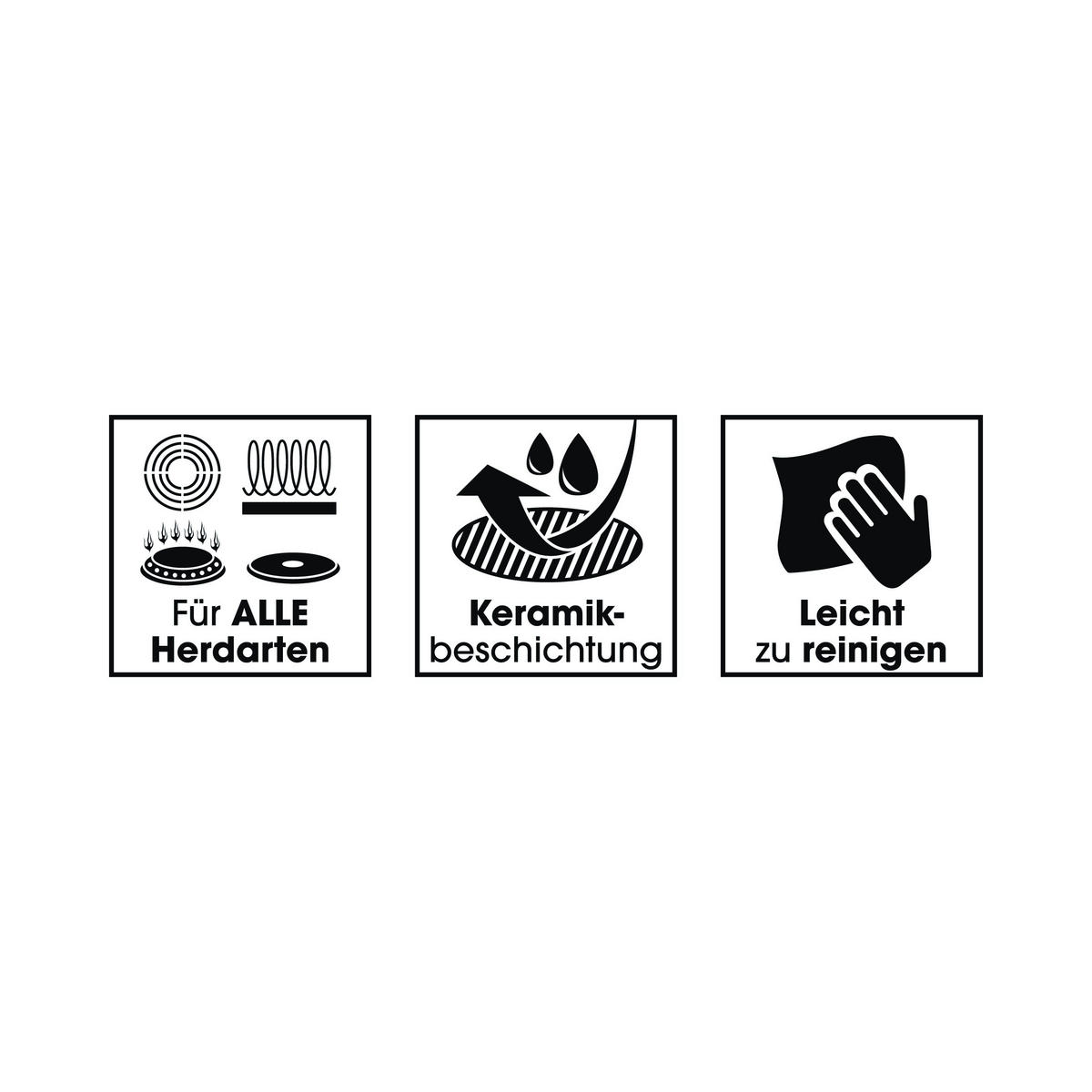 PFANNENSET BRATmaxx Aluminium 3-teilig  - Schwarz, Basics, Kunststoff/Metall
