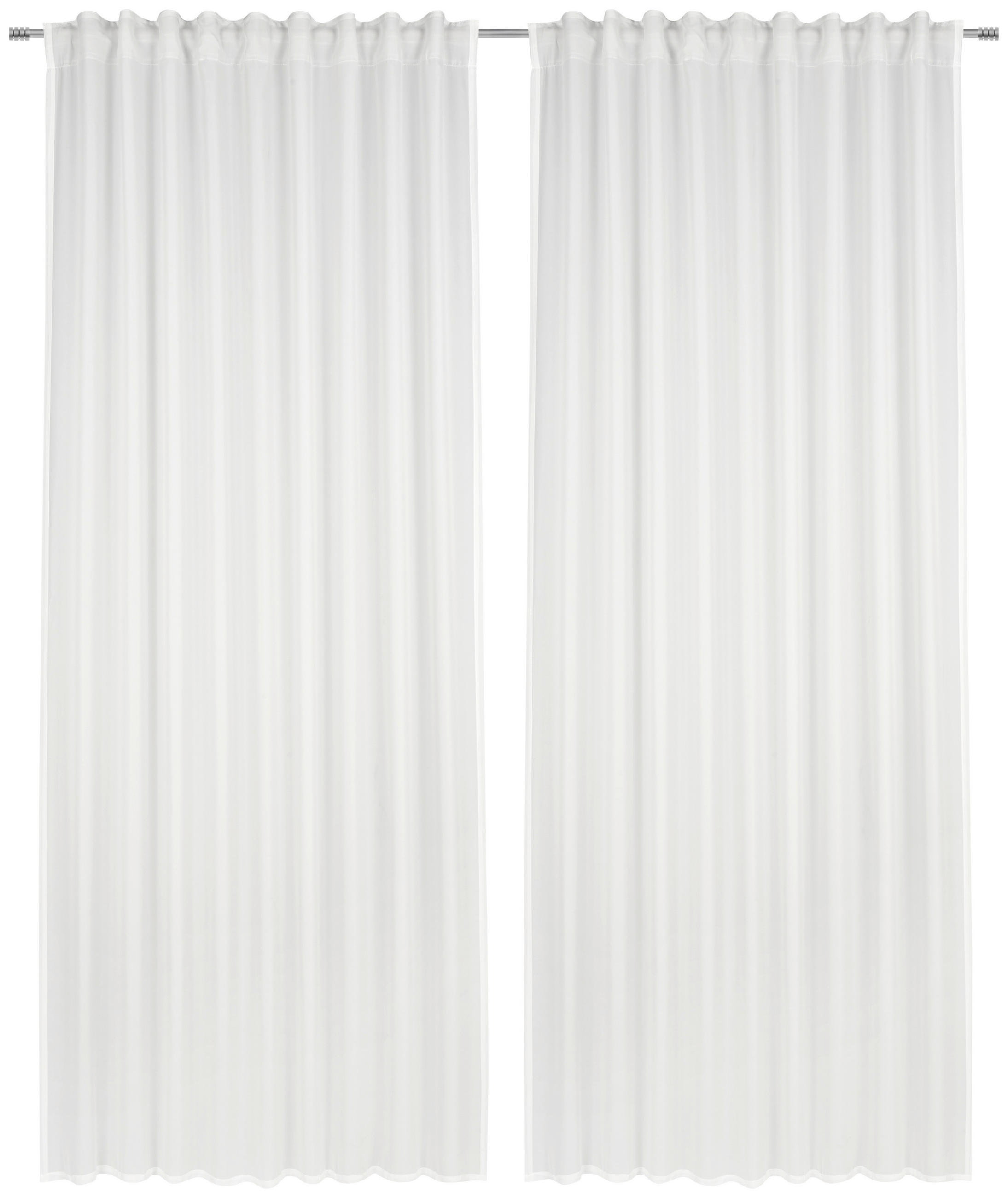 FERTIGVORHANG  halbtransparent  140/245 cm  2 Stück  - Weiß, Basics, Textil (140/245cm) - Esposa