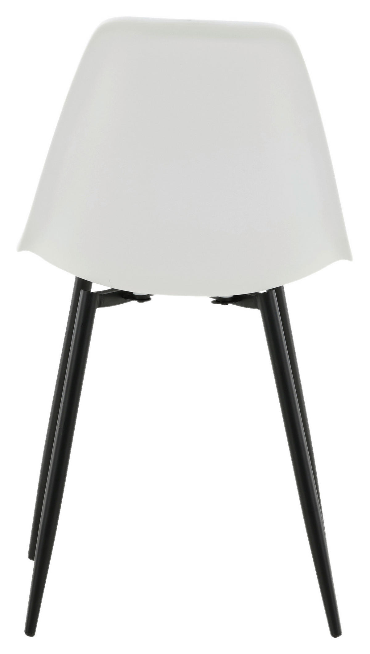 STOLSET 2 styck stål matt  - vit/svart, Design, metall/plast (45,5/81/58cm) - Livetastic