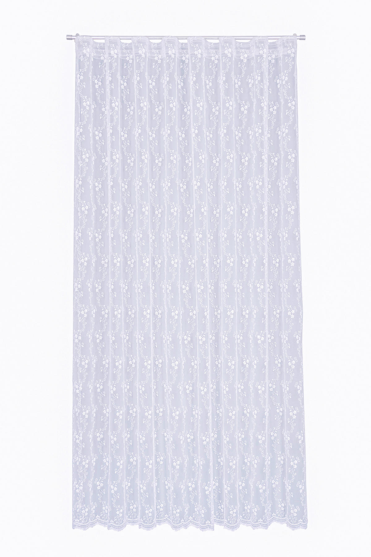 Perdea Tip Plasă  - alb, Basics, textil (280cm)