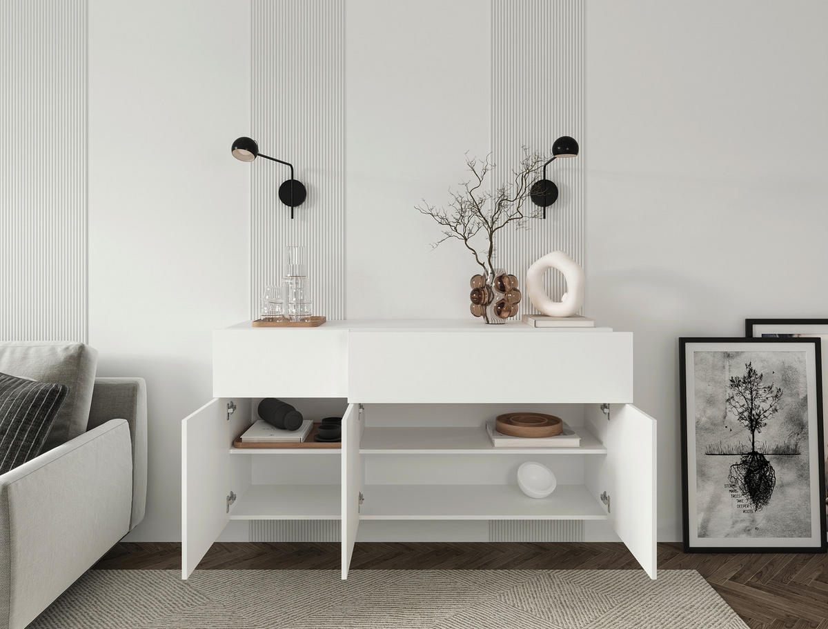 SIDEBOARD  in 150/75/42 cm  - Weiß, Design, Holzwerkstoff (150/75/42cm) - Hom`in