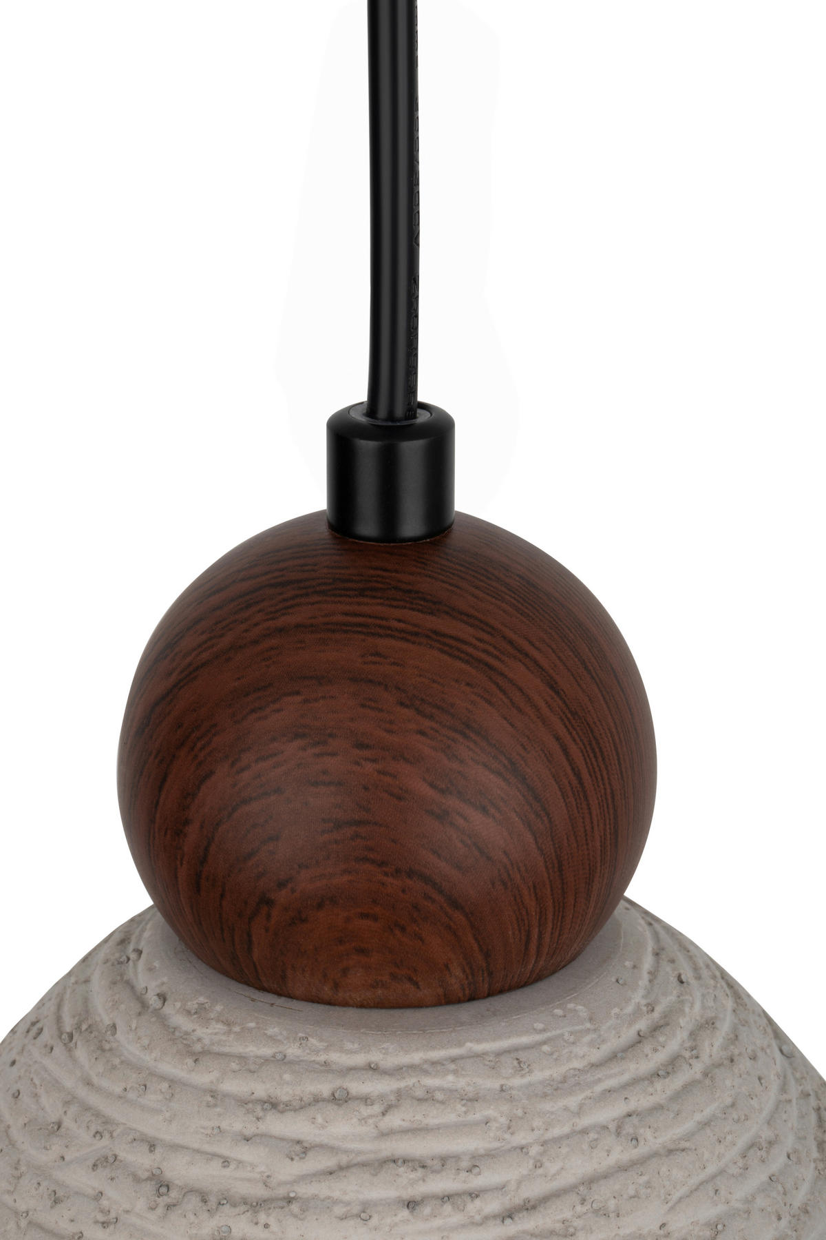 HÄNGELEUCHTE 16/120 cm   - Walnussfarben/Grau, Design, Stein/Metall (16/120cm) - Collet's Monde